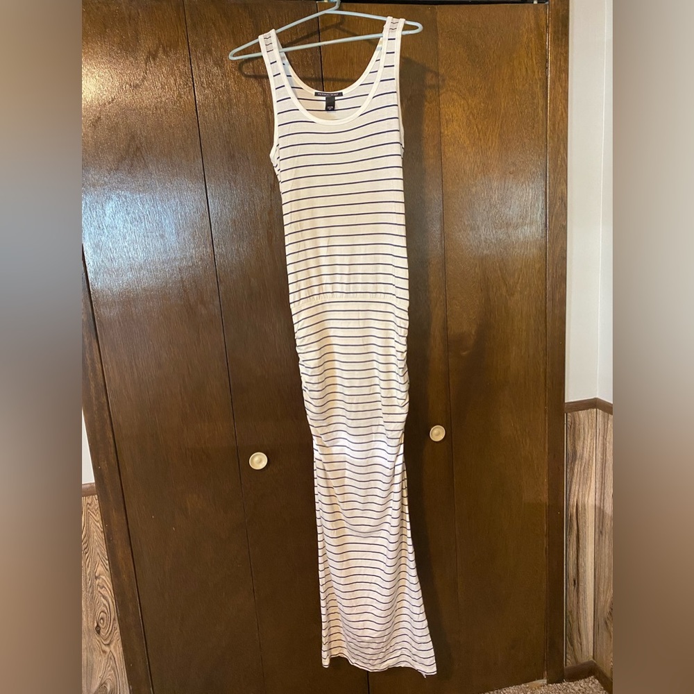 Victoria’s Secret Dress. White with Navy Blue Stripes. Size Small.